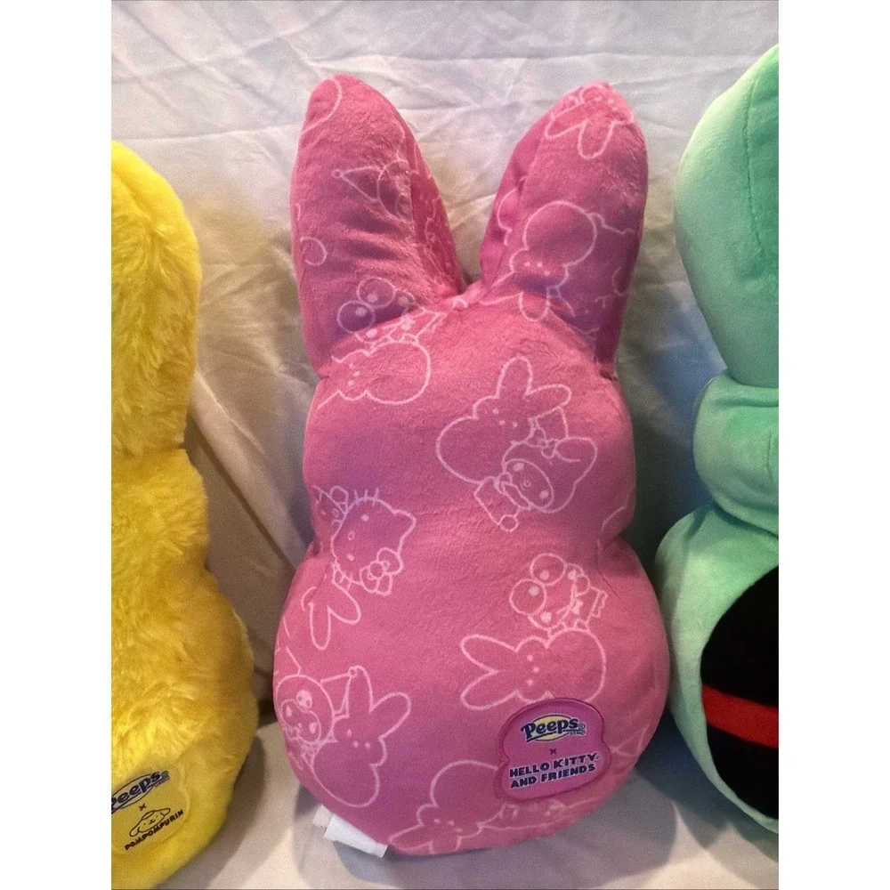 Peeps Hello Kitty Plush Lot 3‎ Pompompurin Sanrio Easter Bunny NWT